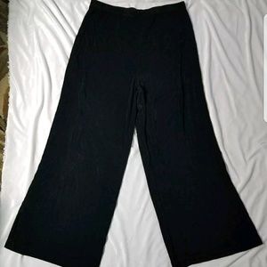 CHICO'S TRAVELERS BLACK PALAZZO PANTS SIZE 2 SHORT
